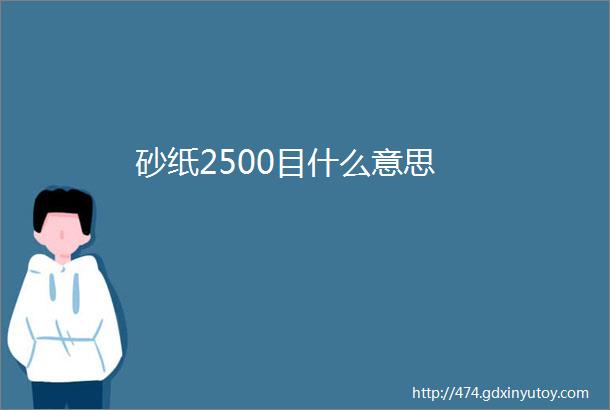 砂纸2500目什么意思